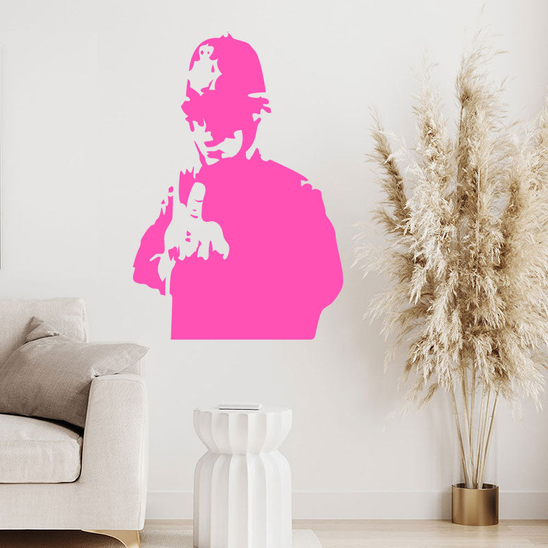 swearing cop rude banksy wall sticker