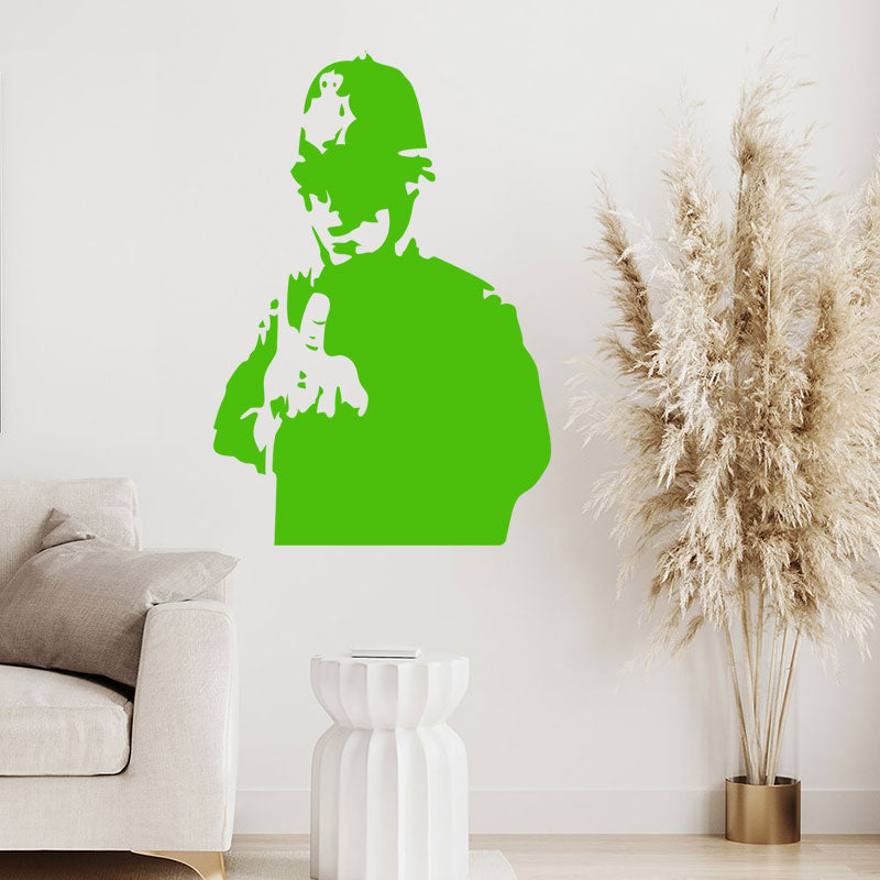 swearing cop rude banksy wall sticker