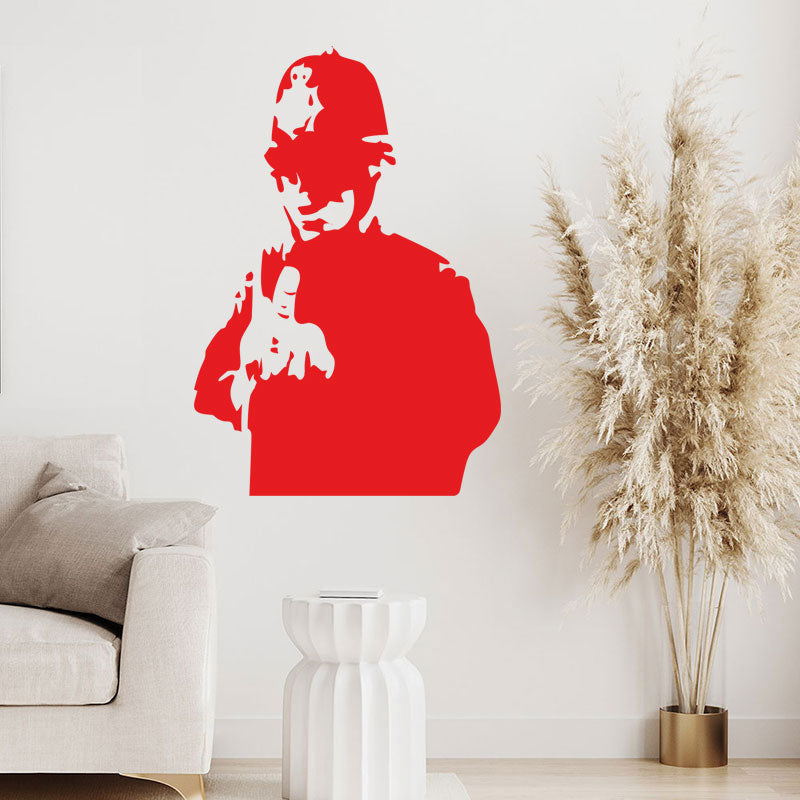 swearing cop rude banksy wall sticker