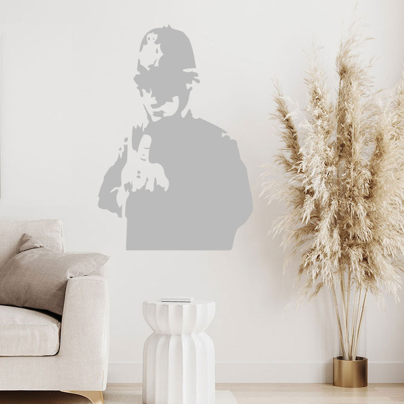 swearing cop rude banksy wall sticker
