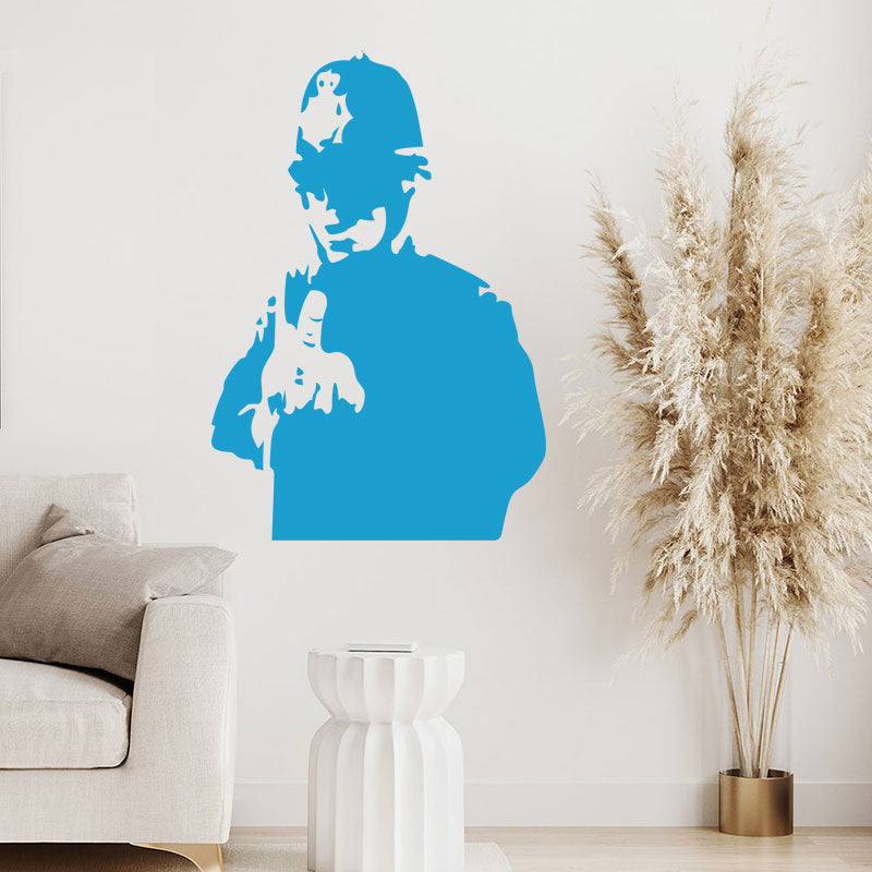 swearing cop rude banksy wall sticker