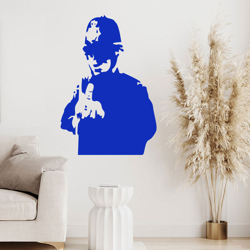 swearing cop rude banksy wall sticker