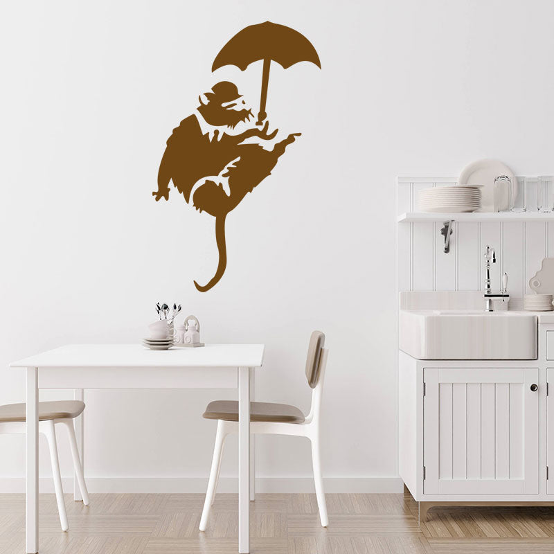 banksy rat art decals wall sticker