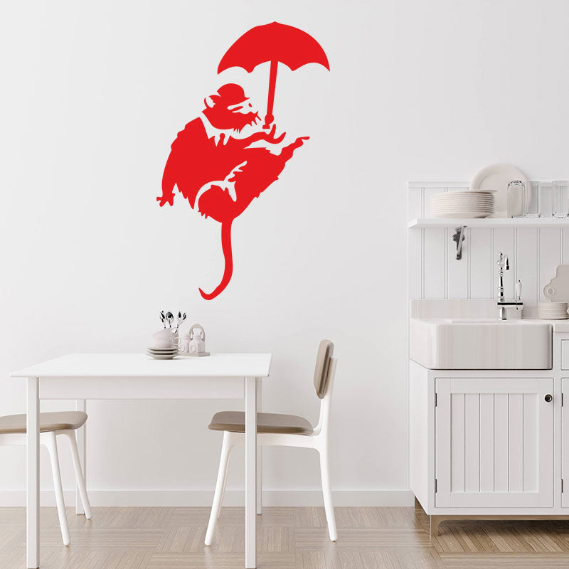 banksy rat art decals wall sticker
