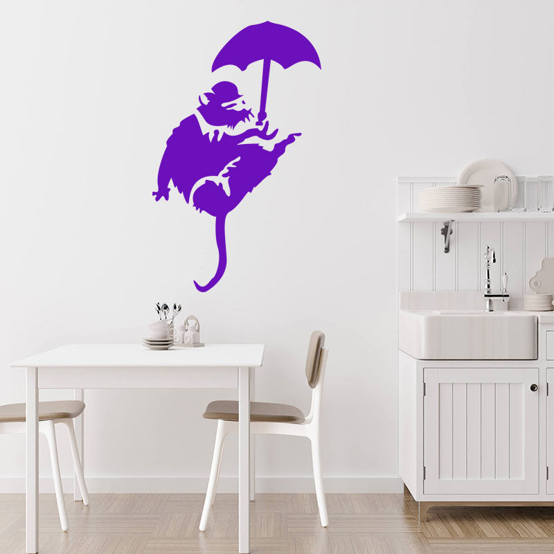 banksy rat art decals wall sticker