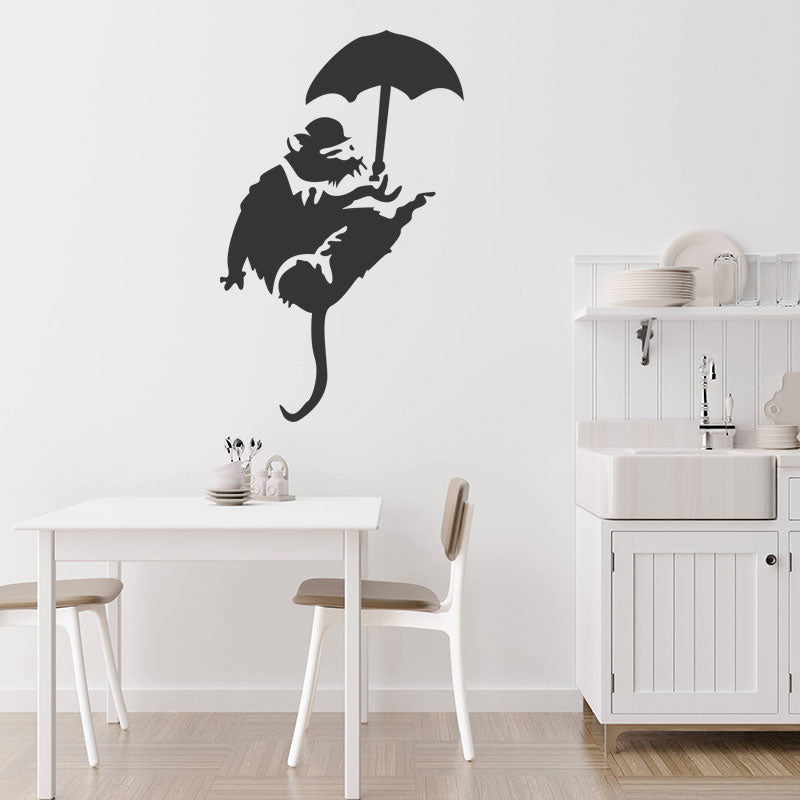 banksy rat art decals wall sticker