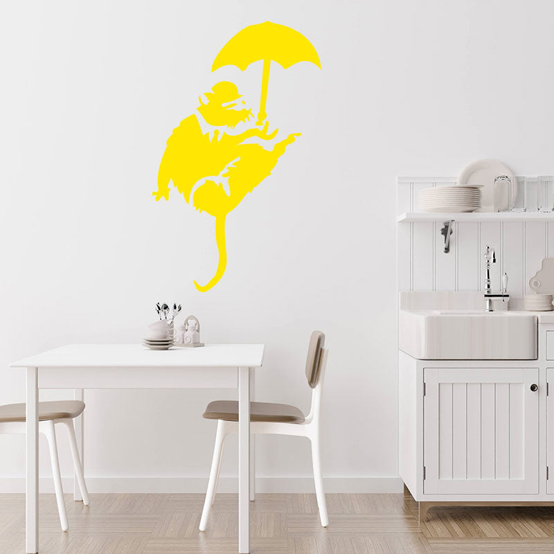 banksy rat art decals wall sticker