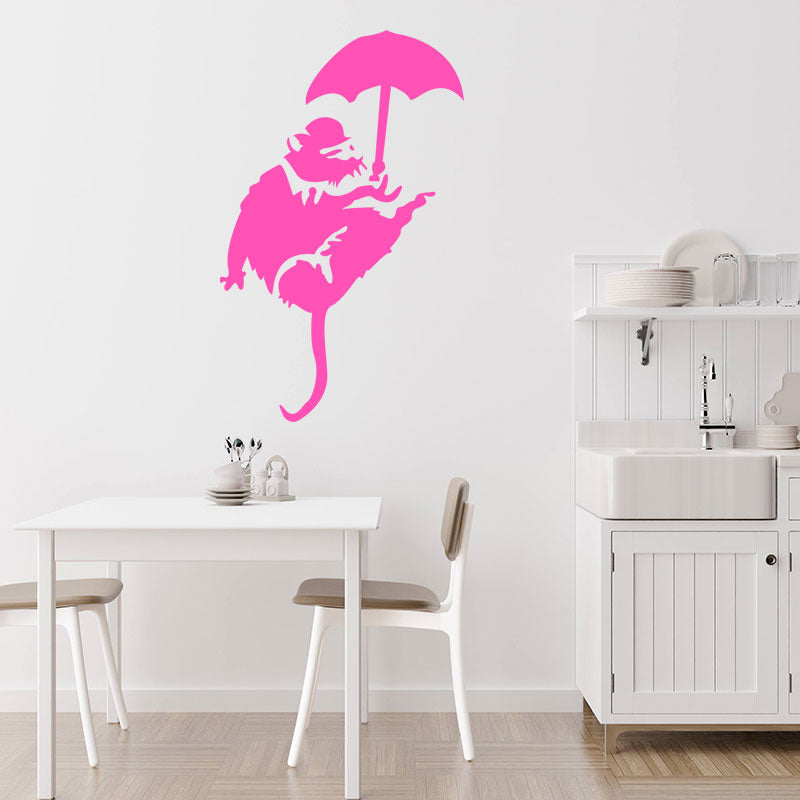 banksy rat art decals wall sticker