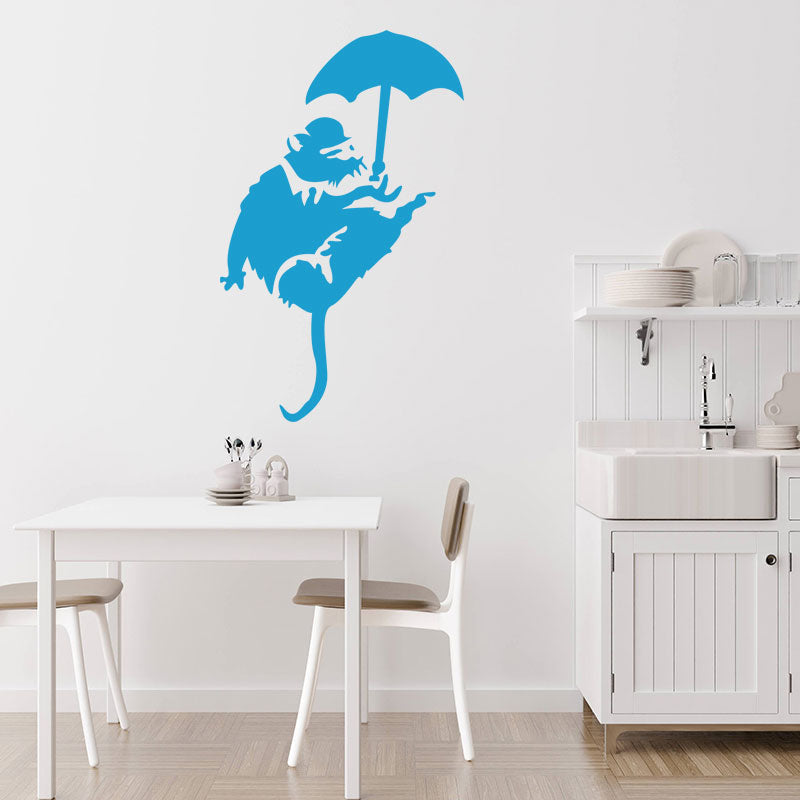 banksy rat art decals wall sticker