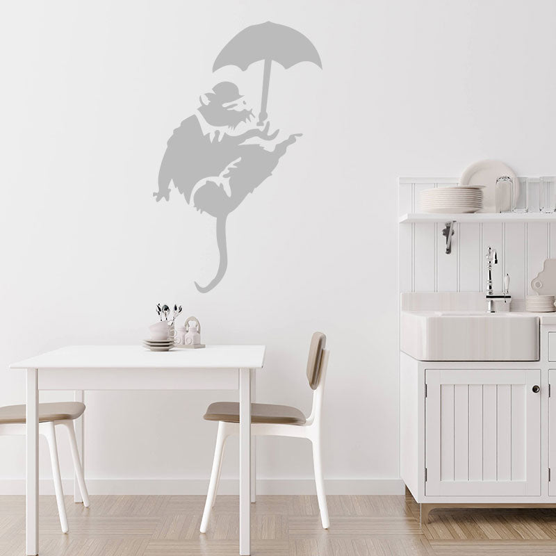 banksy rat art decals wall sticker