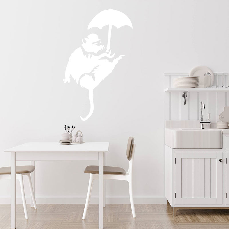 banksy rat art decals wall sticker