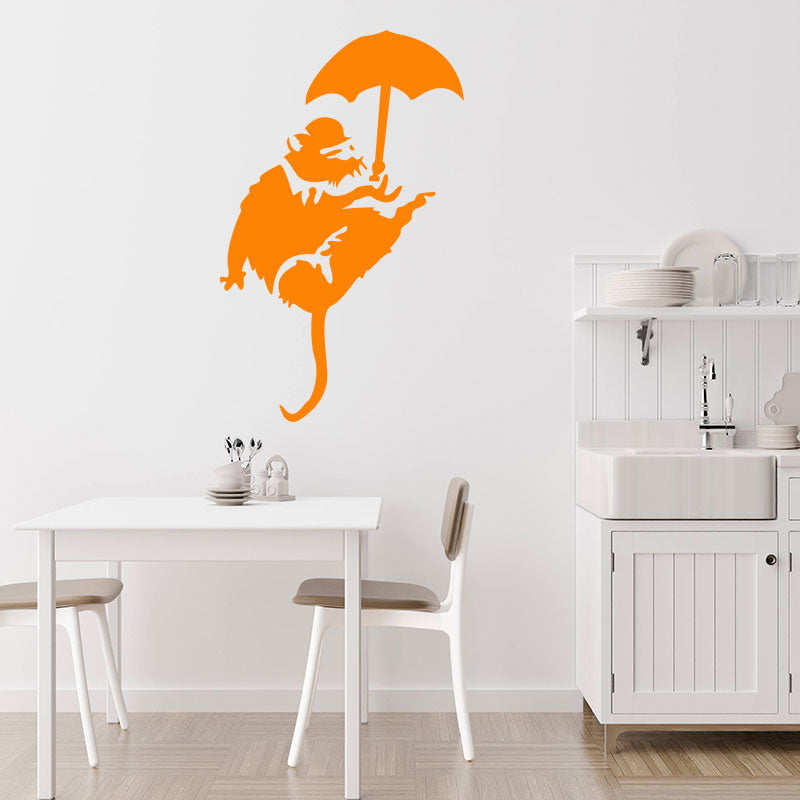 banksy rat art decals wall sticker