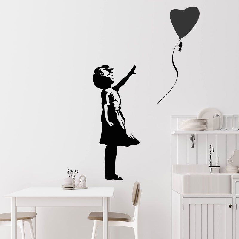 balloon girl wall art sticker decal