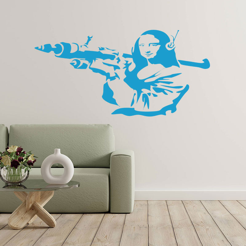 mona lisa banksy wall sticker