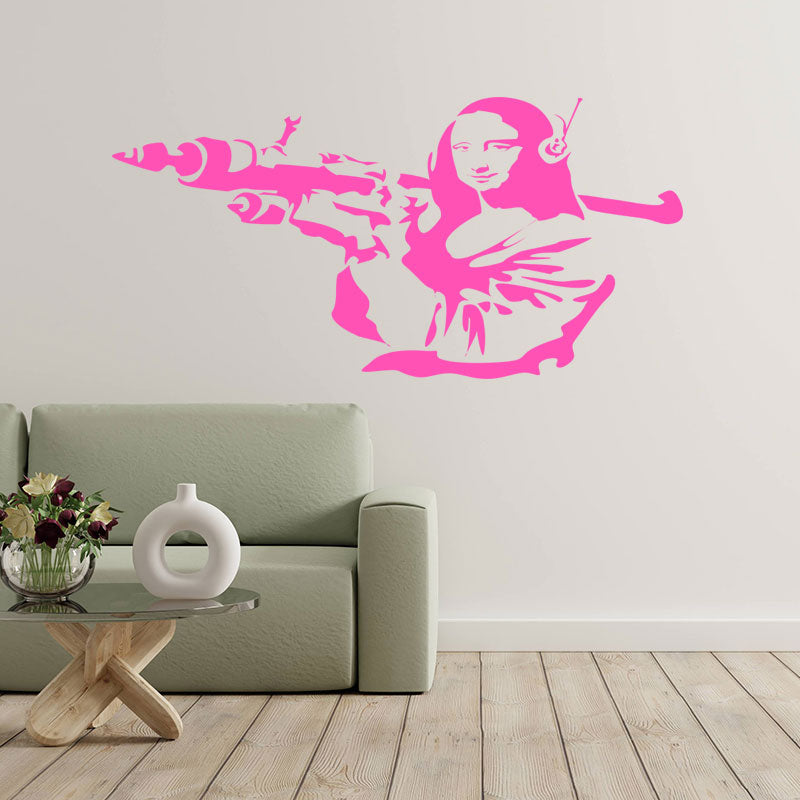 mona lisa banksy wall sticker
