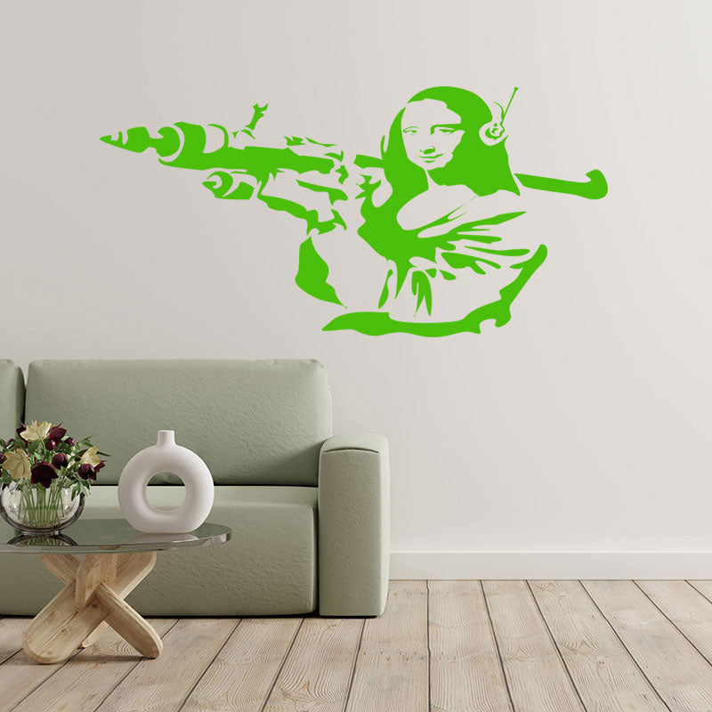 mona lisa banksy wall sticker