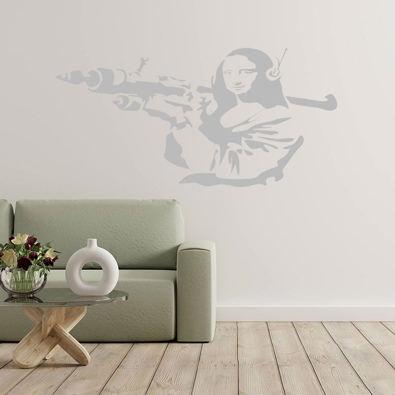mona lisa banksy wall sticker