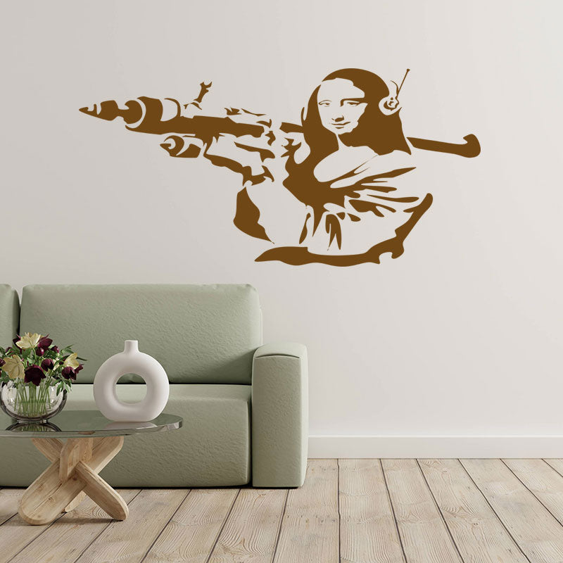 mona lisa banksy wall sticker