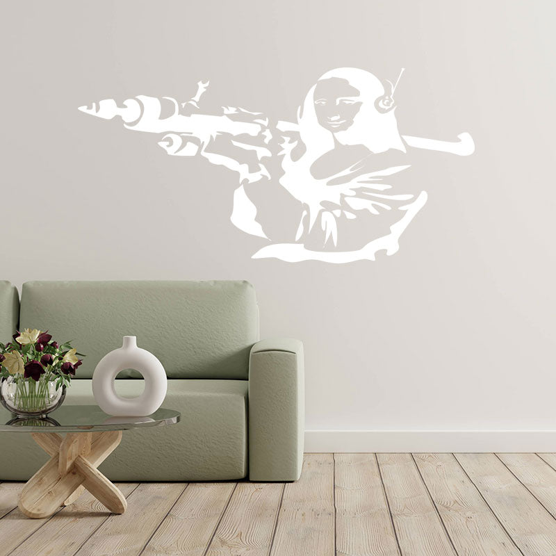 mona lisa banksy wall sticker
