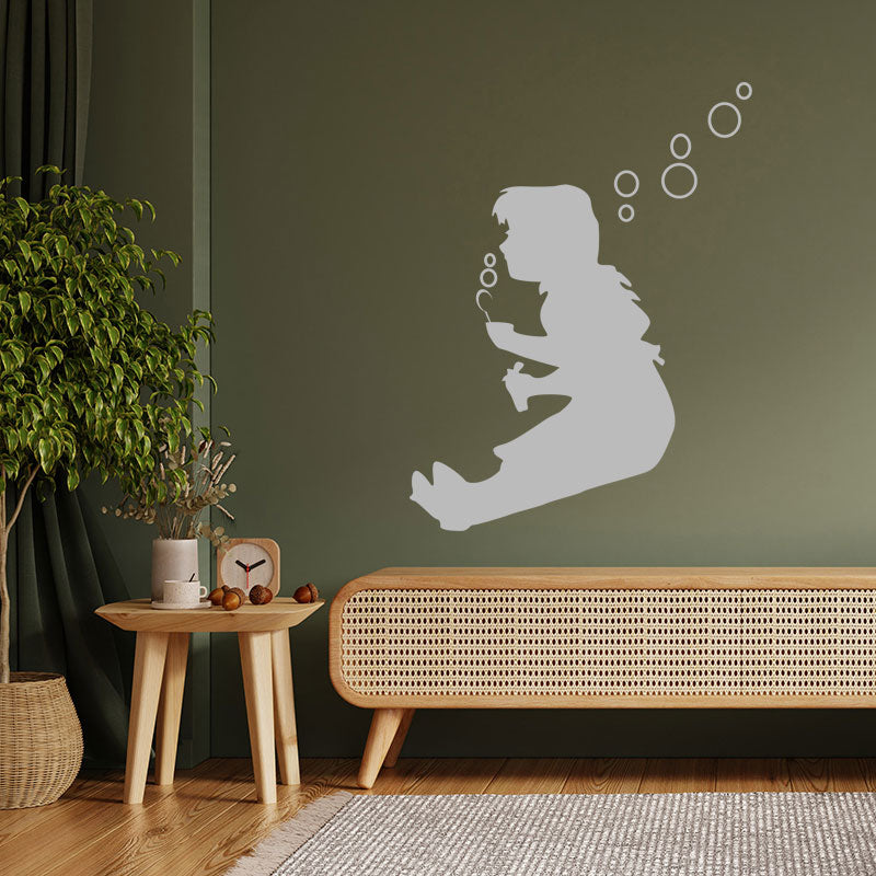 bubble girl wall art sticker decal wall sticker