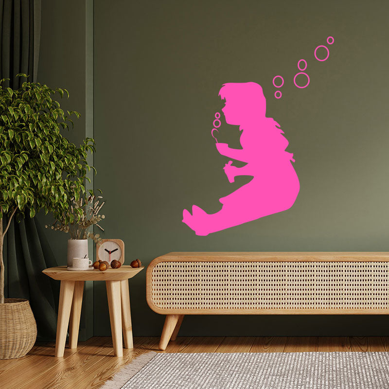 bubble girl wall art sticker decal wall sticker