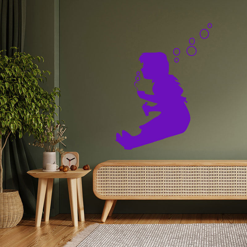 bubble girl wall art sticker decal wall sticker