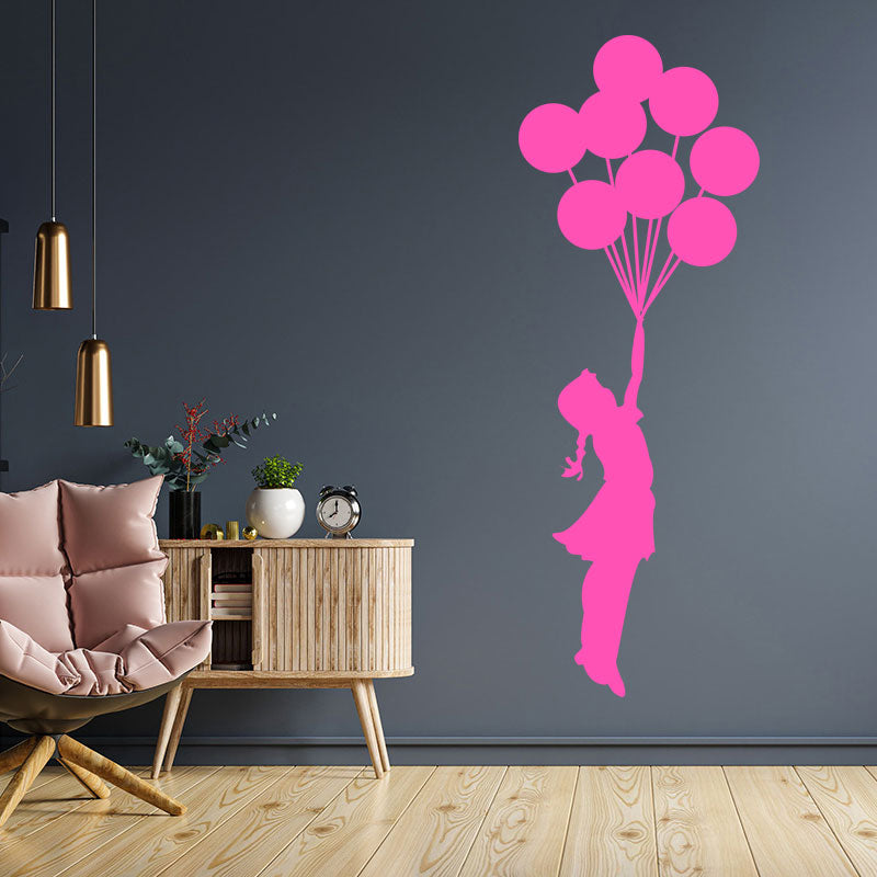 balloon girl decal banksy style sticker
