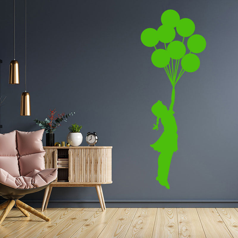 balloon girl decal banksy style sticker