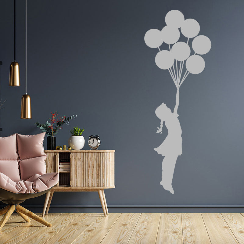 balloon girl decal banksy style sticker