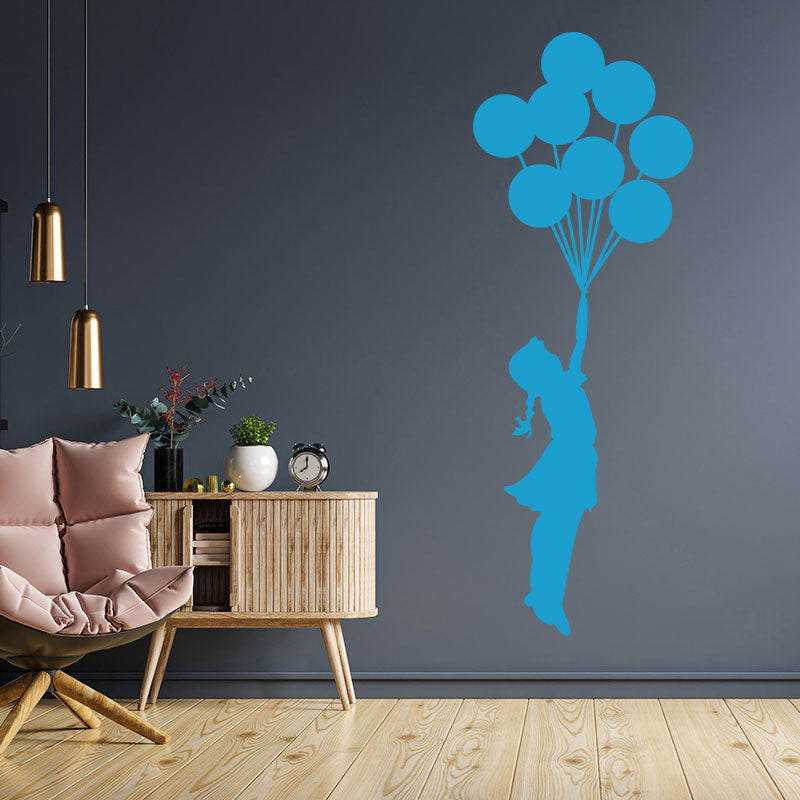 balloon girl decal banksy style sticker