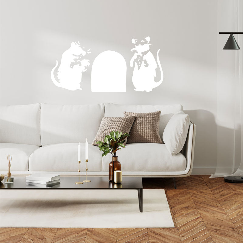rats in hole wall art sticker decal wall sticker