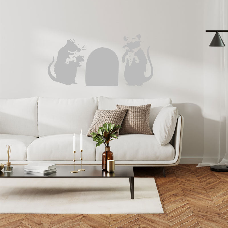 rats in hole wall art sticker decal wall sticker