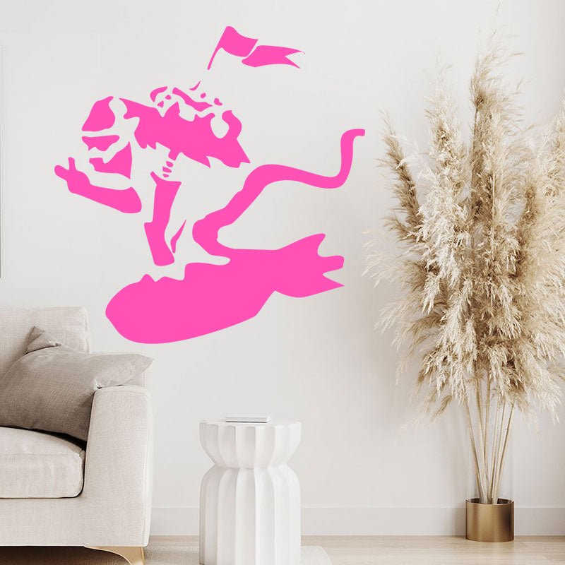 surf monkey art decals banksy wall sticker