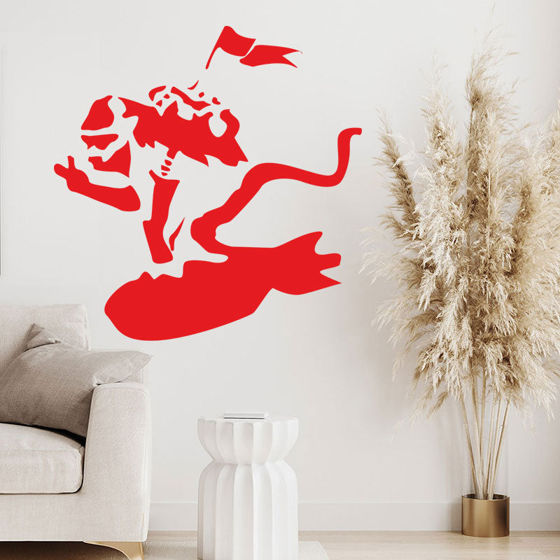 surf monkey art decals banksy wall sticker