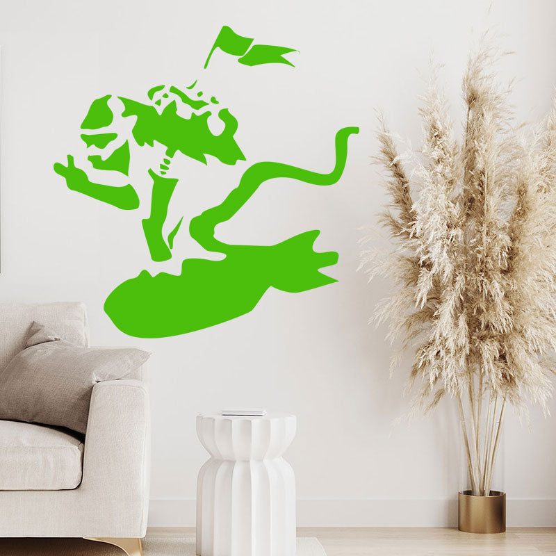 surf monkey art decals banksy wall sticker