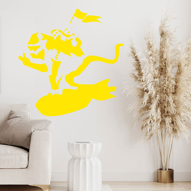 surf monkey art decals banksy wall sticker