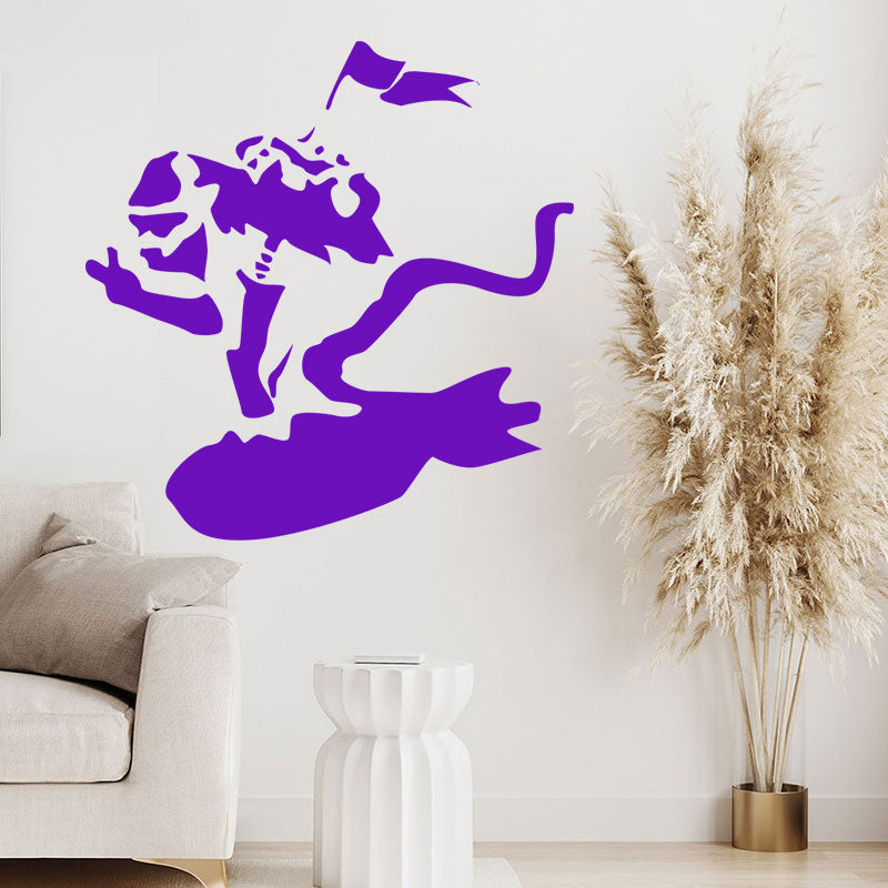 surf monkey art decals banksy wall sticker