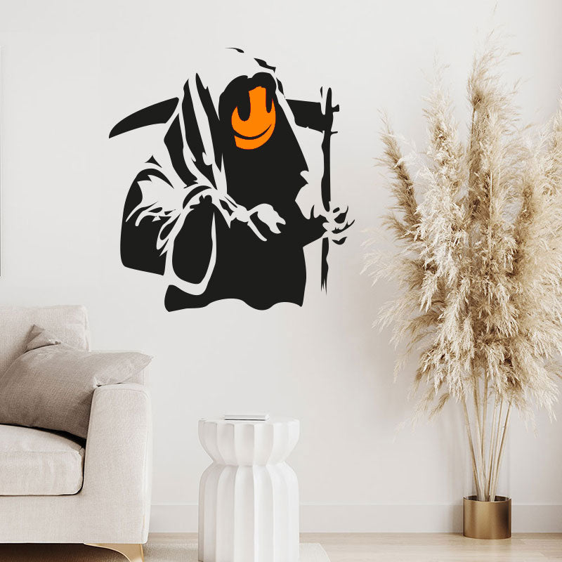 grin reaper wall sticker decal banksy