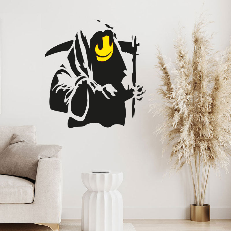 grin reaper wall sticker decal banksy
