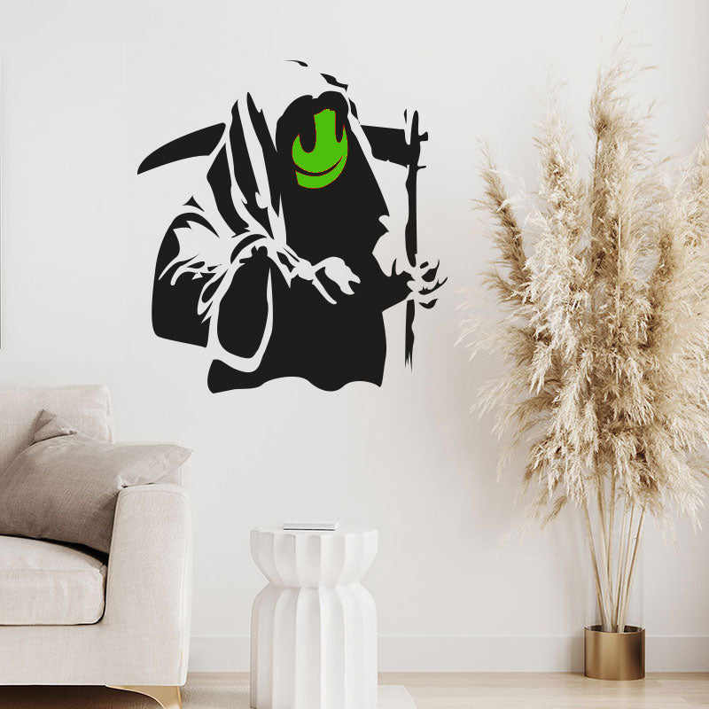 grin reaper wall sticker decal banksy