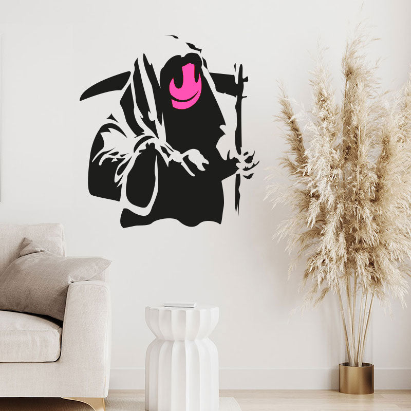 grin reaper wall sticker decal banksy