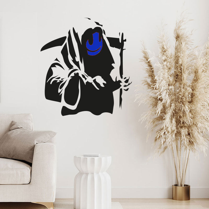 grin reaper wall sticker decal banksy