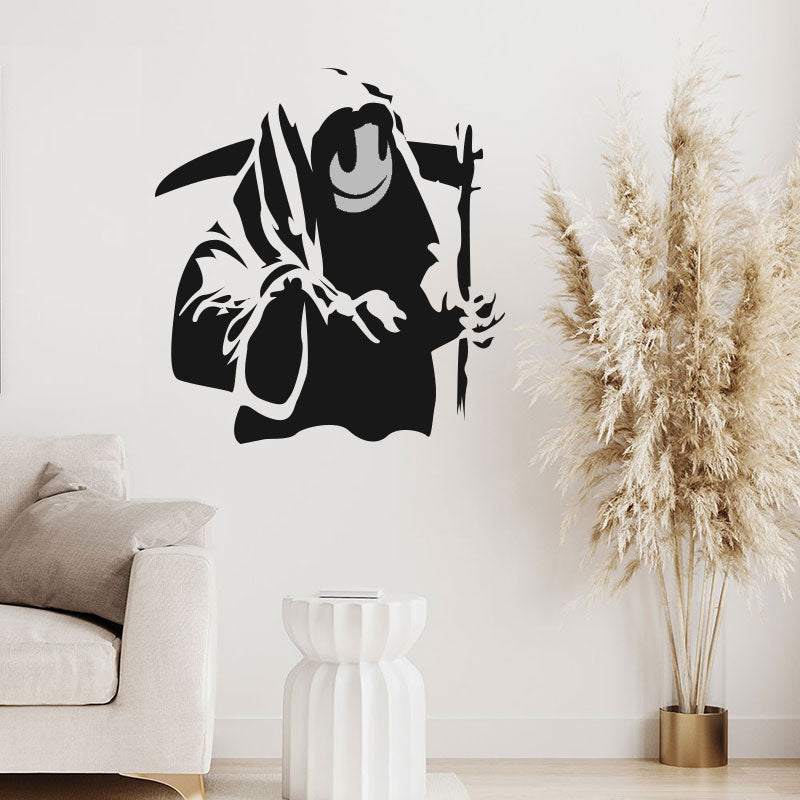 grin reaper wall sticker decal banksy