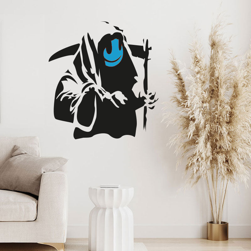 grin reaper wall sticker decal banksy
