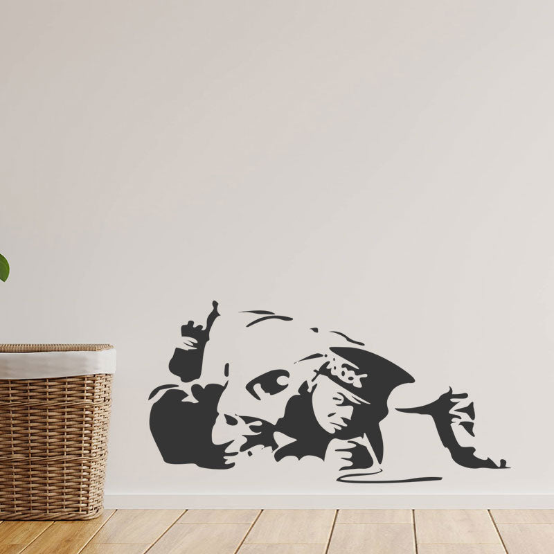 cocaine cop copper banksy vinyl wall sticke
