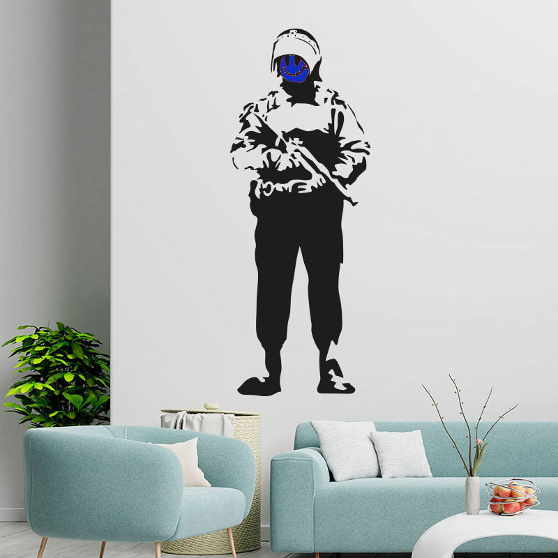 acid soldier banksy style wall sticker