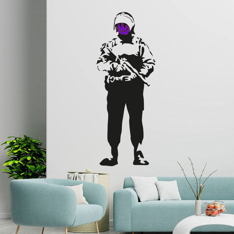 acid soldier banksy style wall sticker