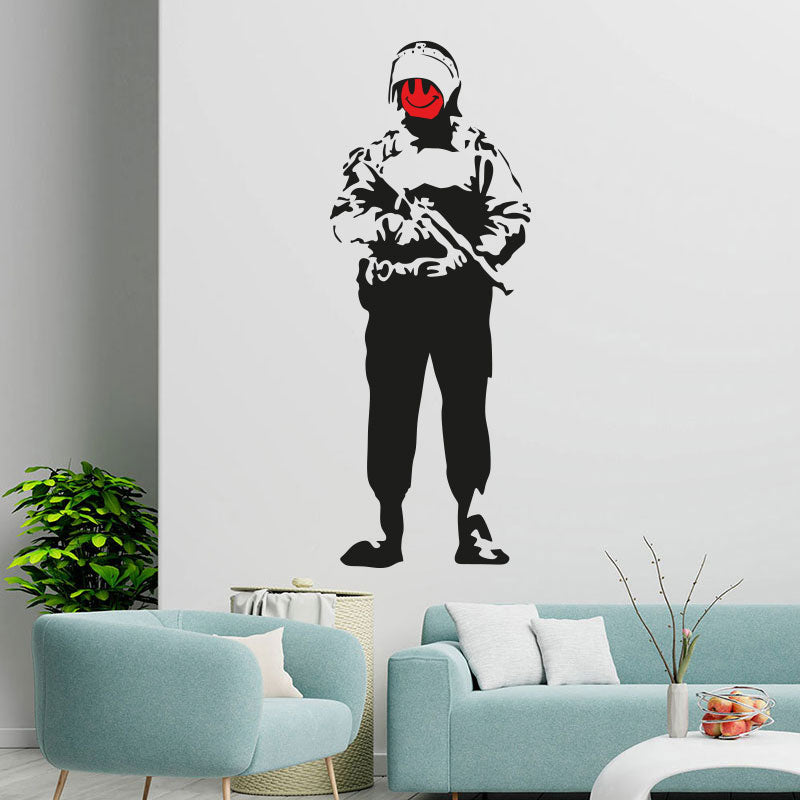 acid soldier banksy style wall sticker