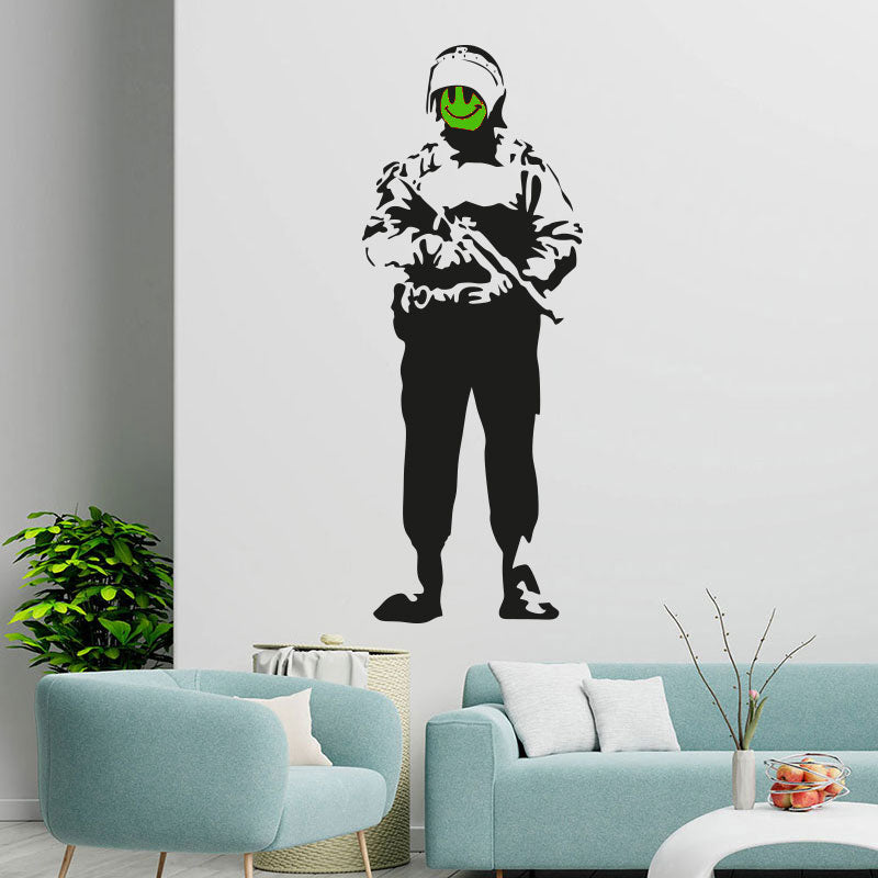 acid soldier banksy style wall sticker