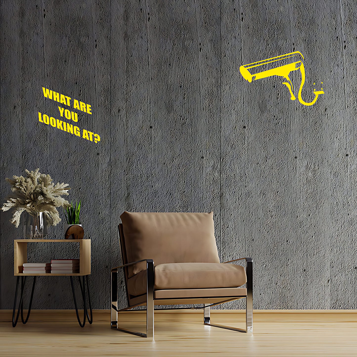 Banksy What You Looking At Wall Sticker – Graffiti Art Decal